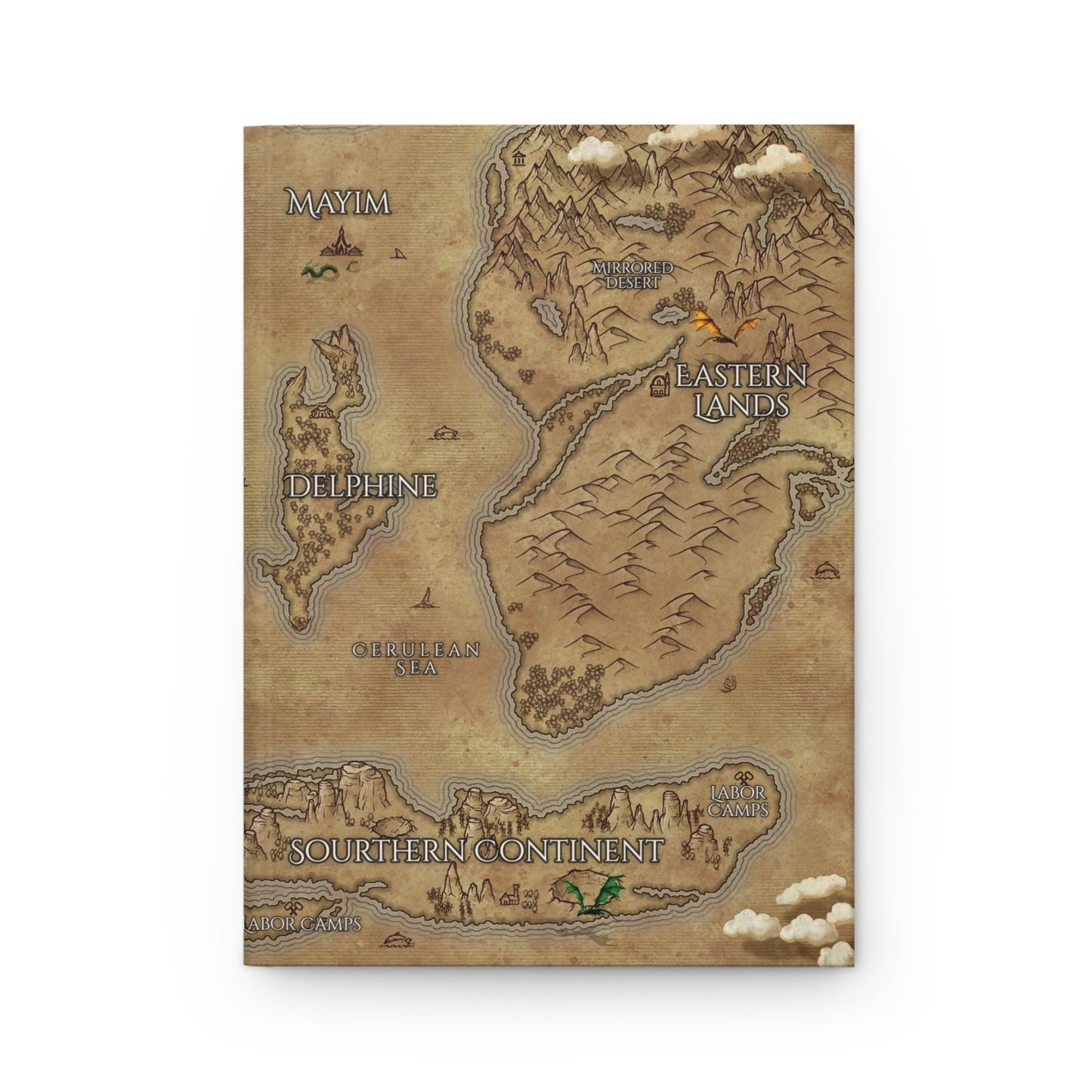 Twisted Pages Map Hardcover Journal Matte