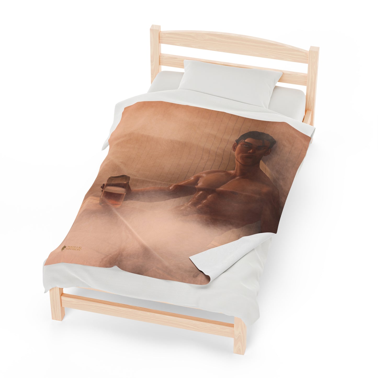 Socairan's in the Sauna Velveteen Plush Blanket