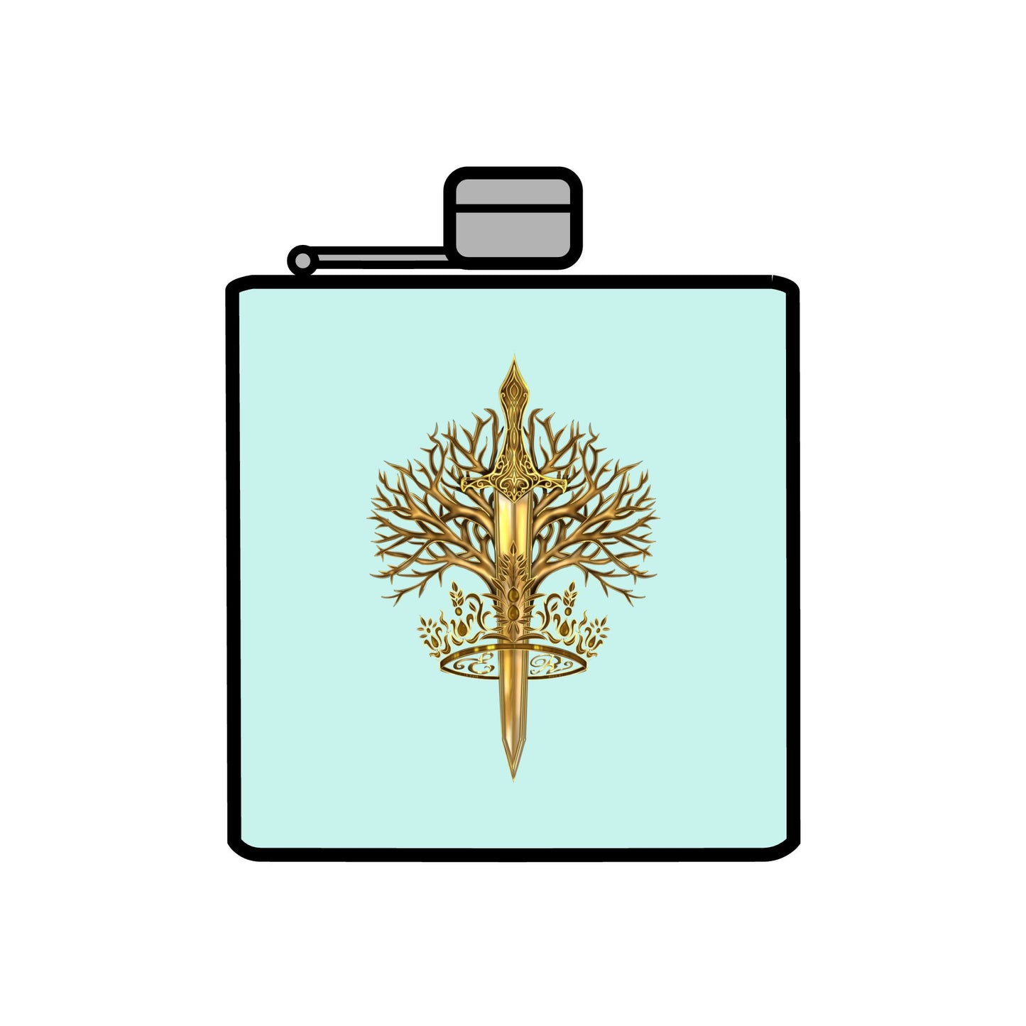 Stainless Steel ElBin-ish Flask, 6oz