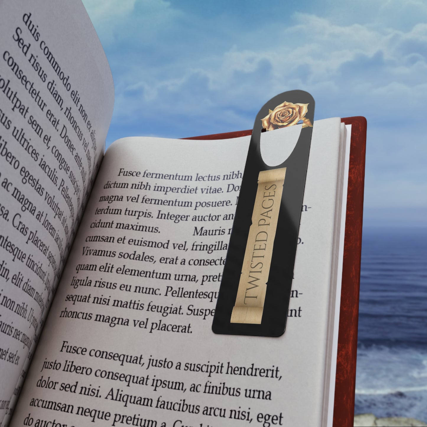 Twisted Pages Metallic Bookmark