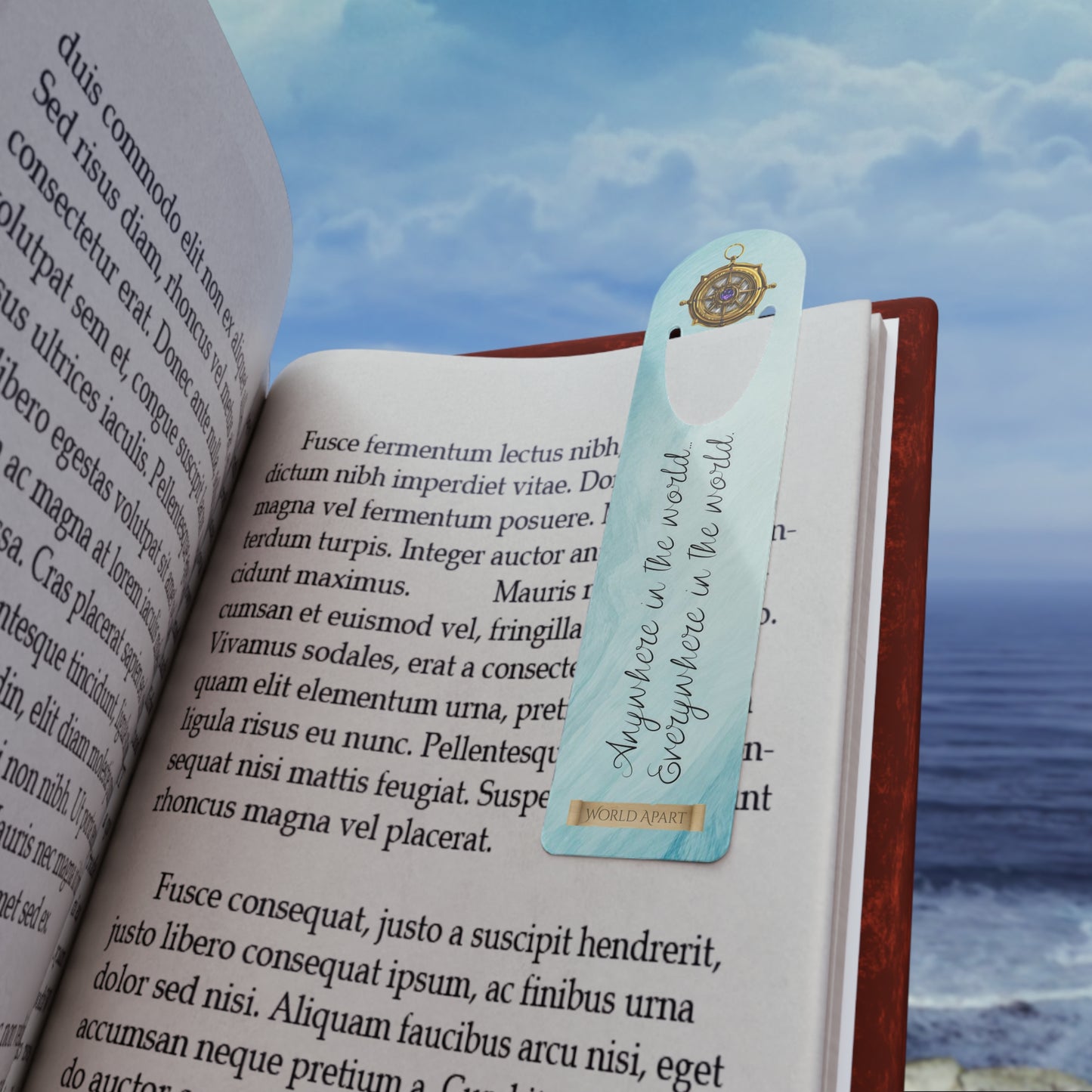 Compass Metallic Bookmark