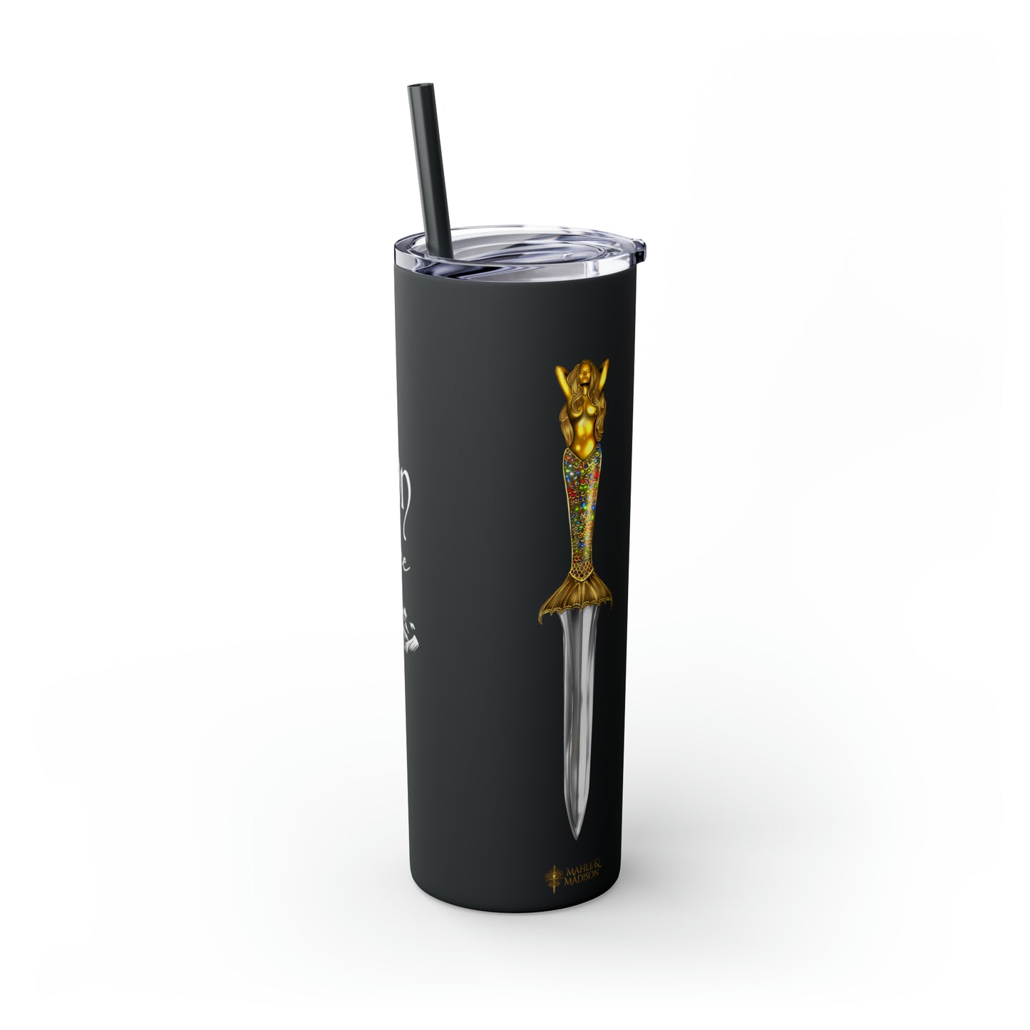 Lochlann is My Happy Place - Skinny Tumbler with Straw, 20oz