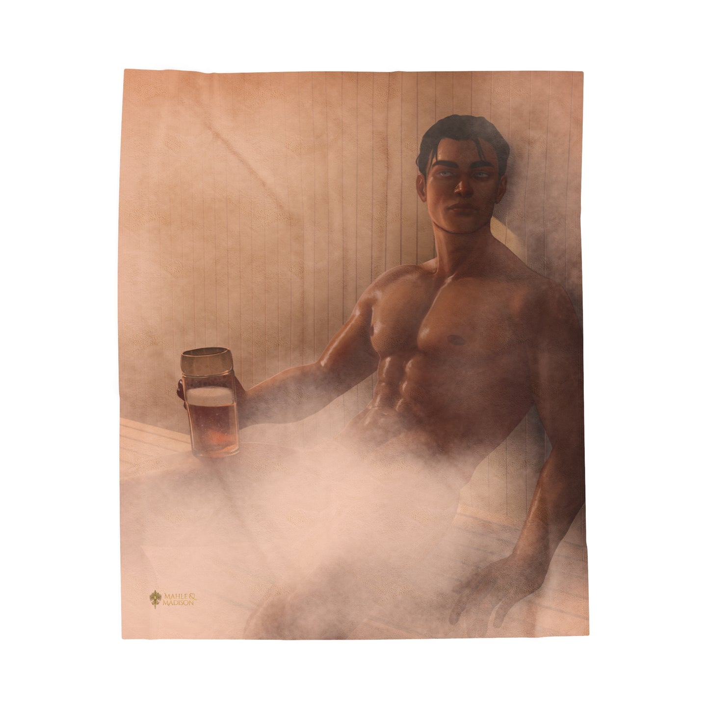 Socairan's in the Sauna Velveteen Plush Blanket