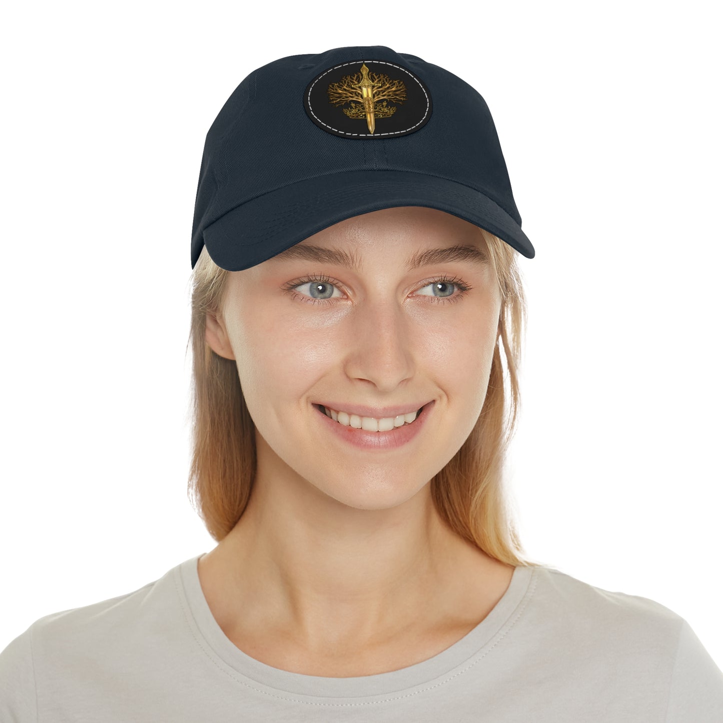 ElBin Logo Hat with Leather Patch (Round)
