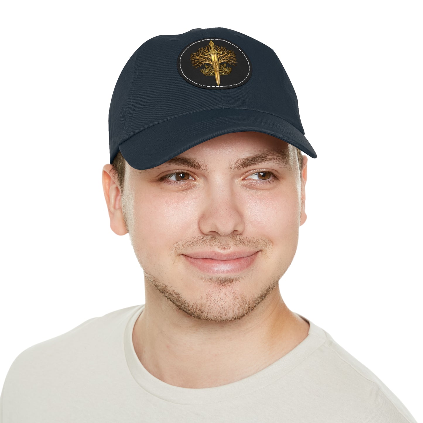 ElBin Logo Hat with Leather Patch (Round)