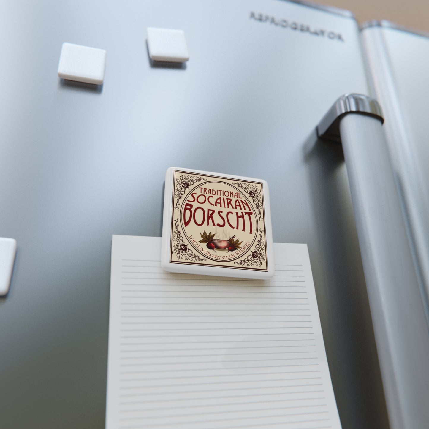 Borscht Porcelain Magnet, Square