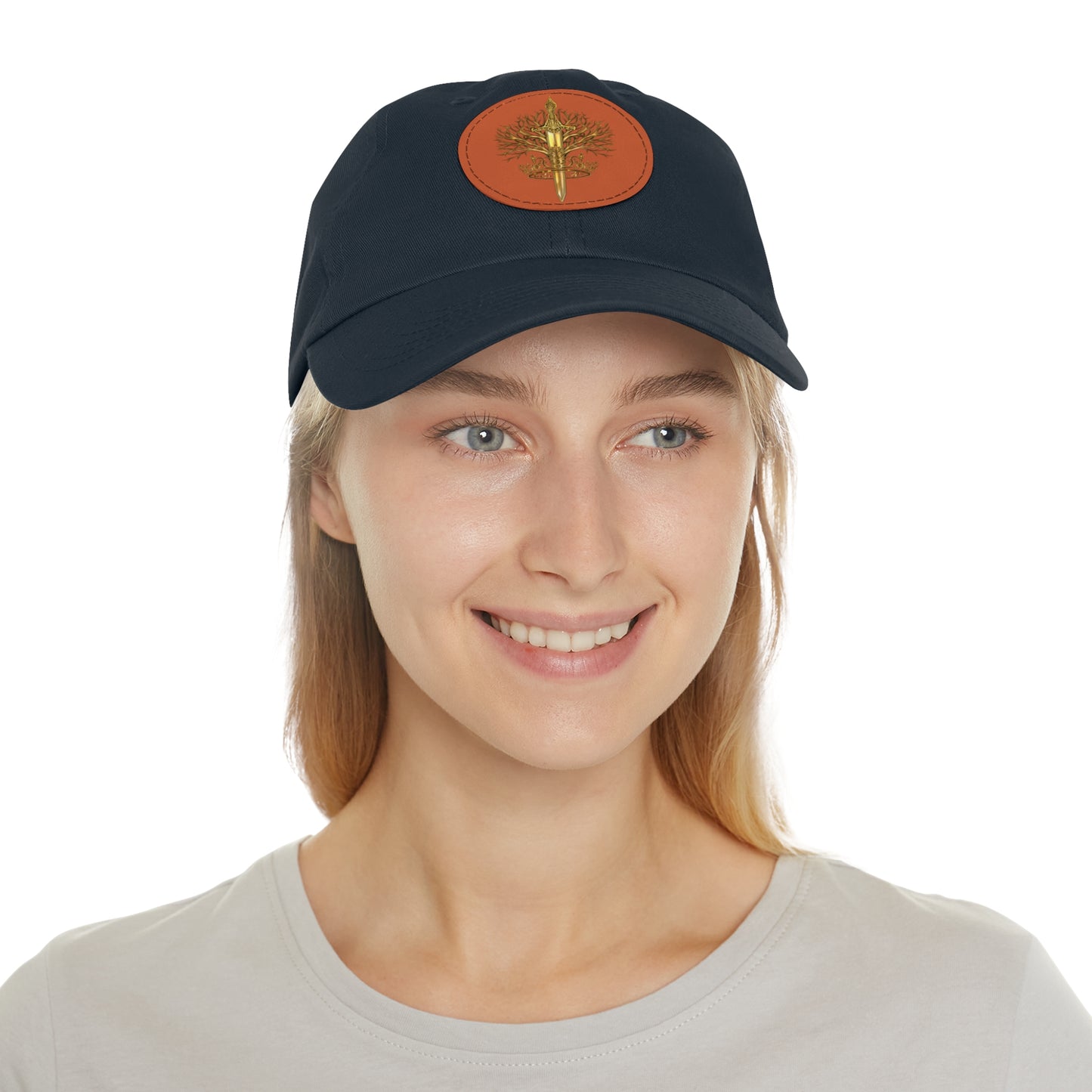 ElBin Logo Hat with Leather Patch (Round)