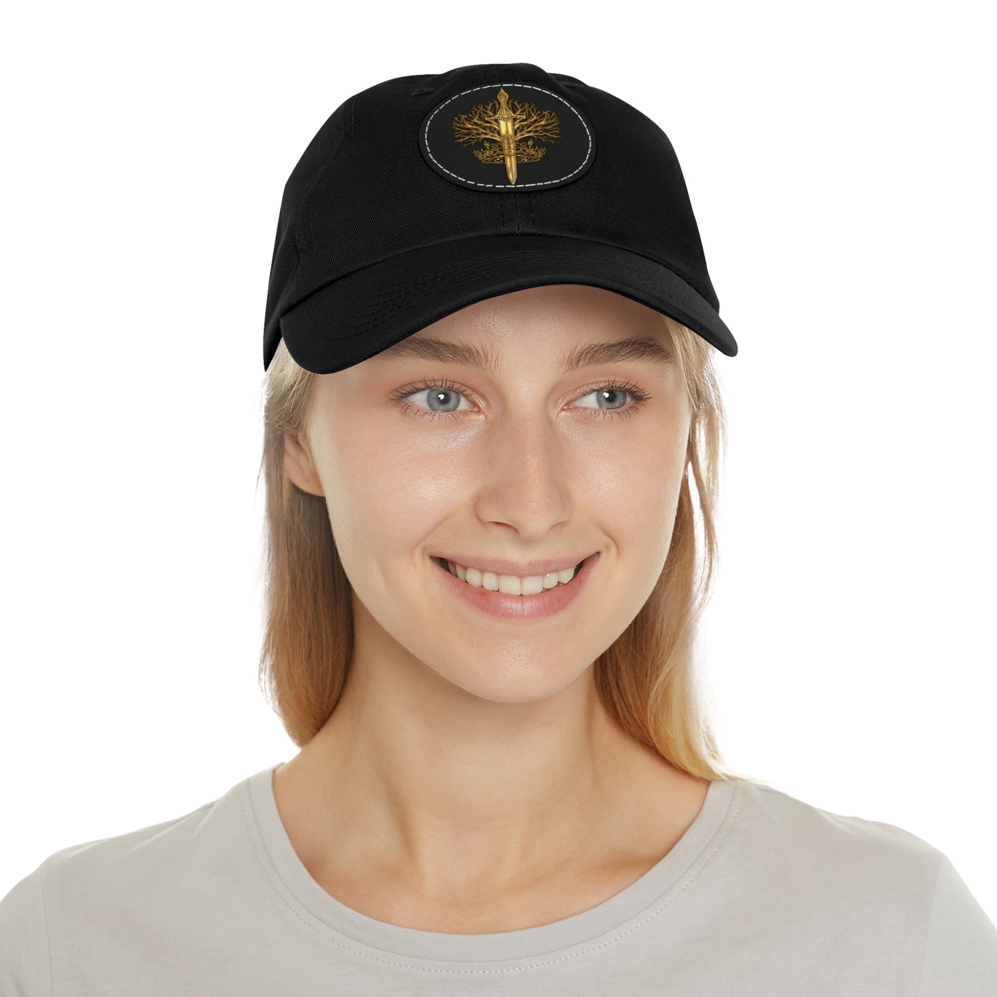 ElBin Logo Hat with Leather Patch (Round)