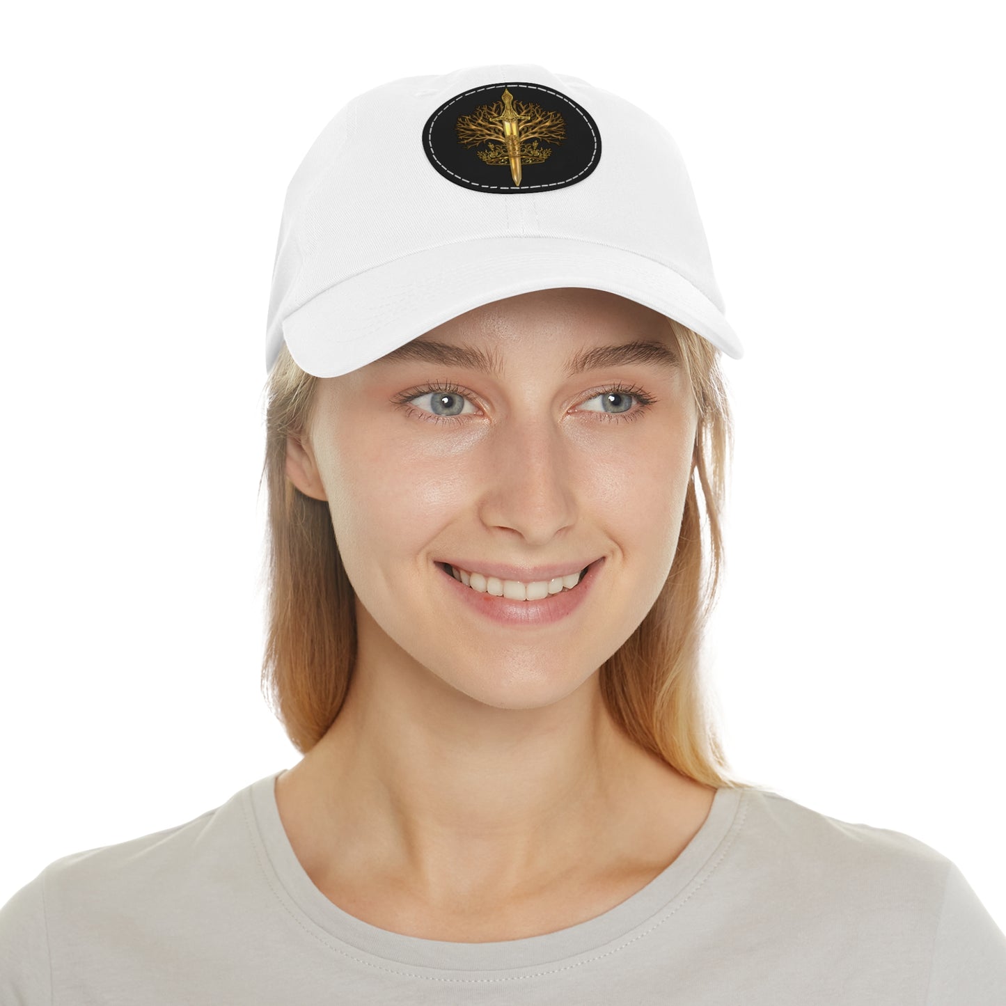 ElBin Logo Hat with Leather Patch (Round)