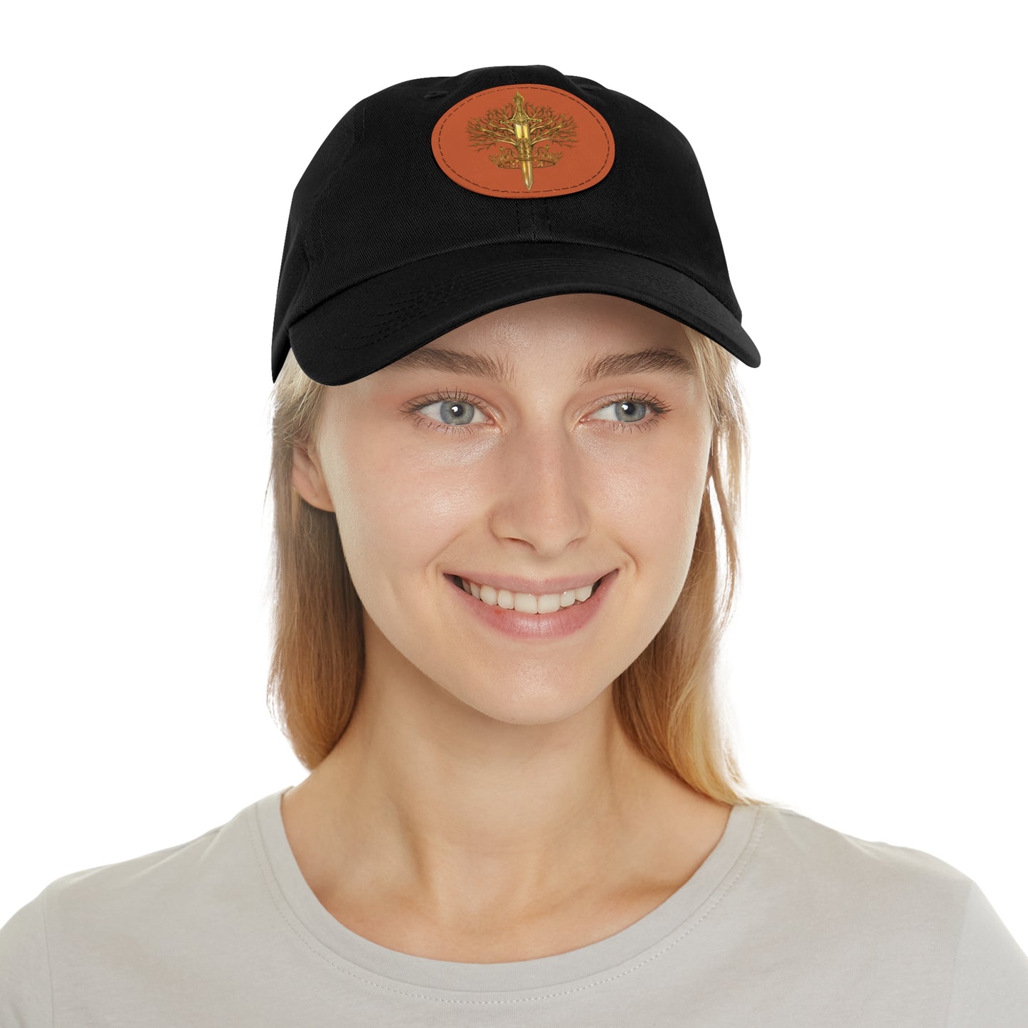 ElBin Logo Hat with Leather Patch (Round)