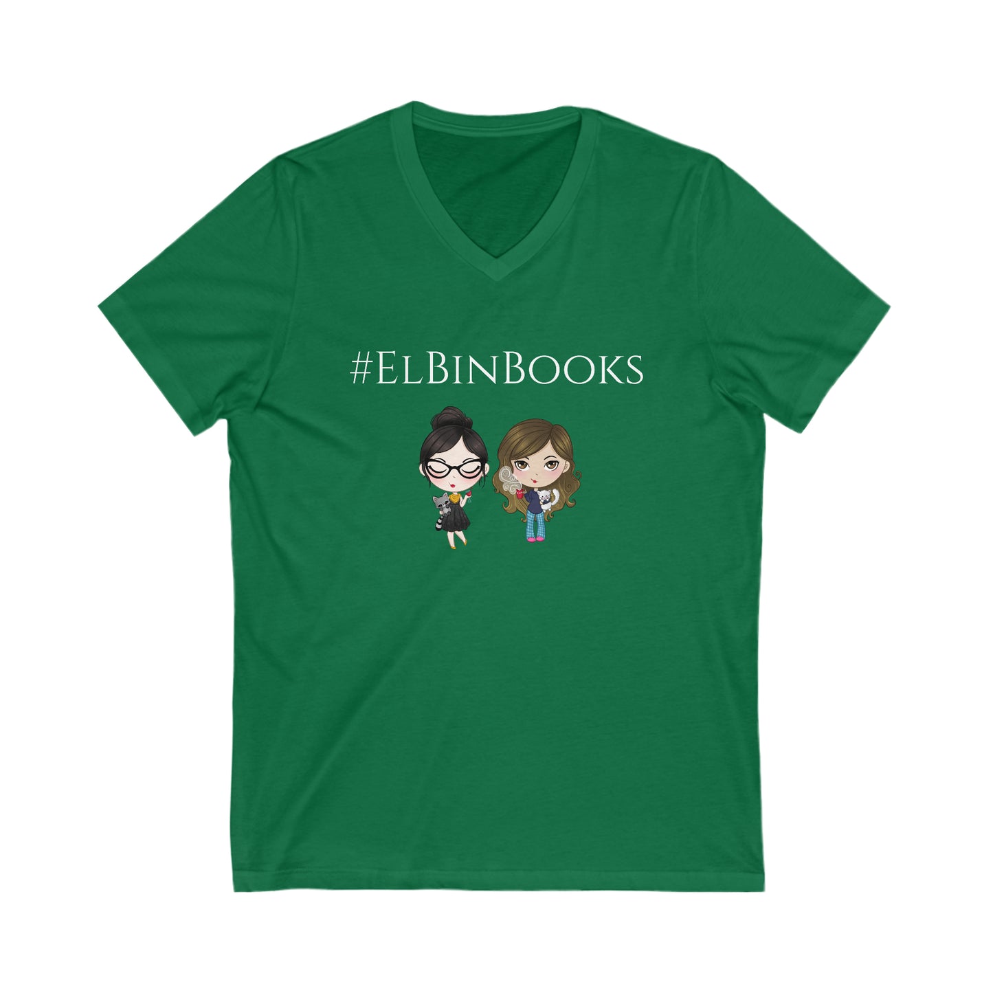 ElBin Books Jersey Short Sleeve V-Neck Tee