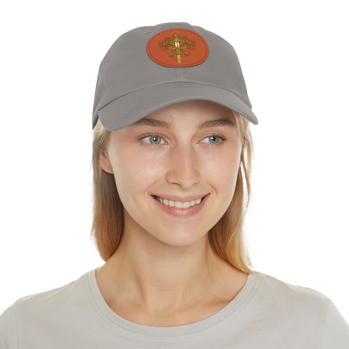 ElBin Logo Hat with Leather Patch (Round)