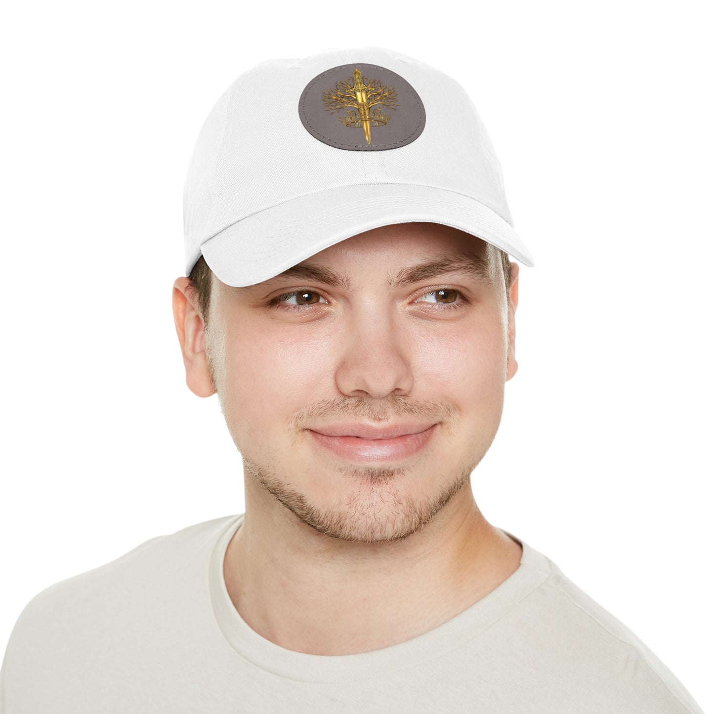 ElBin Logo Hat with Leather Patch (Round)