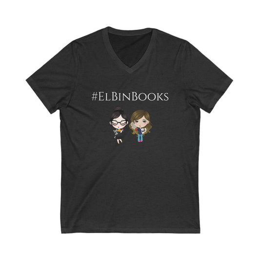 ElBin Books Jersey Short Sleeve V-Neck Tee