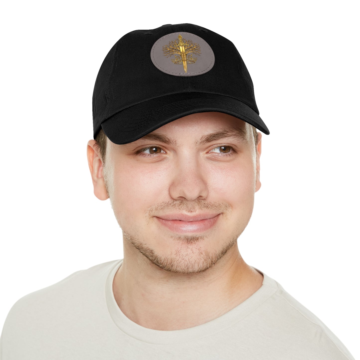 ElBin Logo Hat with Leather Patch (Round)