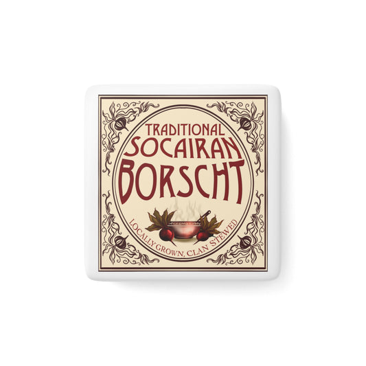 Borscht Porcelain Magnet, Square