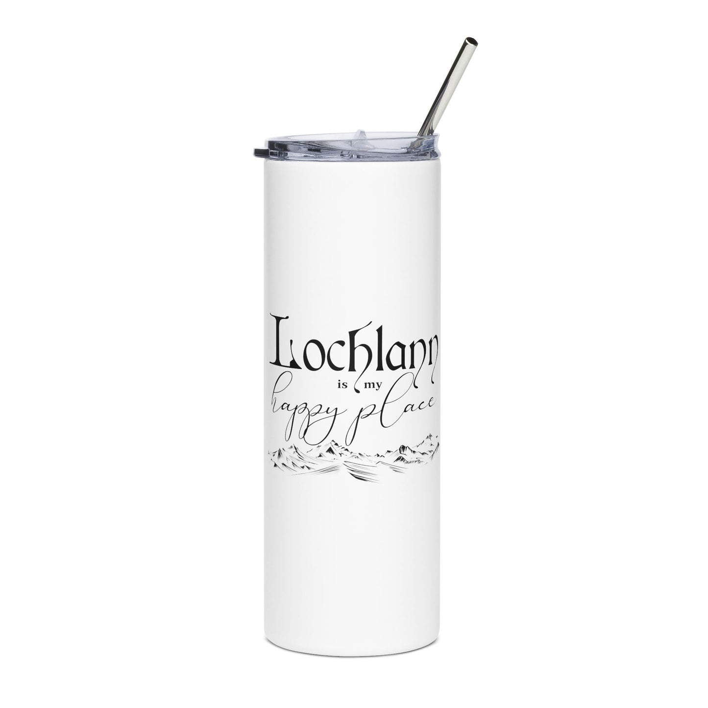 Lochlann is my Happy Place 20oz Stainless Steel Tumbler – Slim Insulated Travel Cup