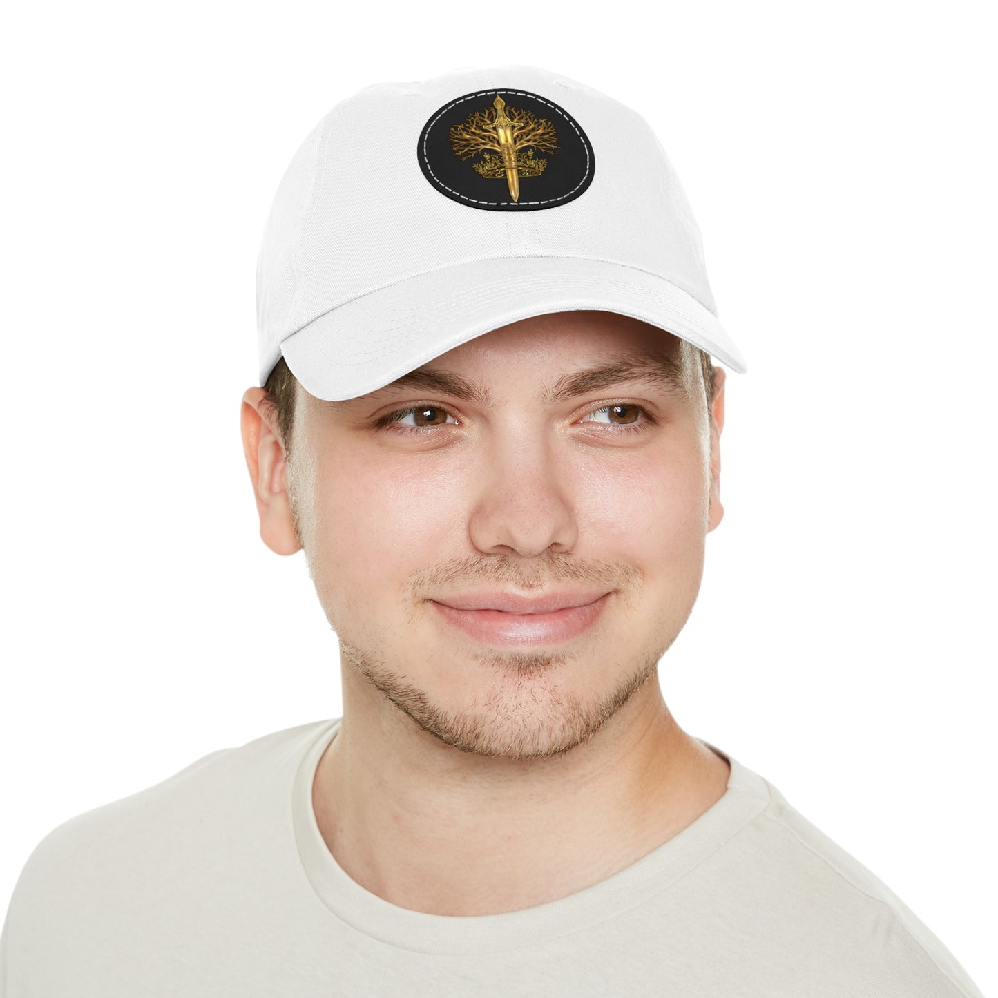 ElBin Logo Hat with Leather Patch (Round)