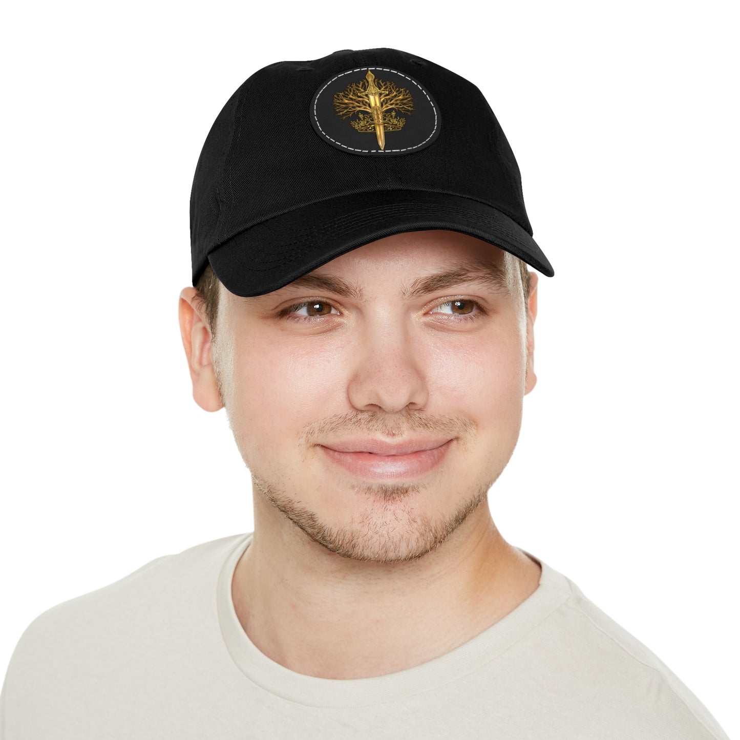 ElBin Logo Hat with Leather Patch (Round)