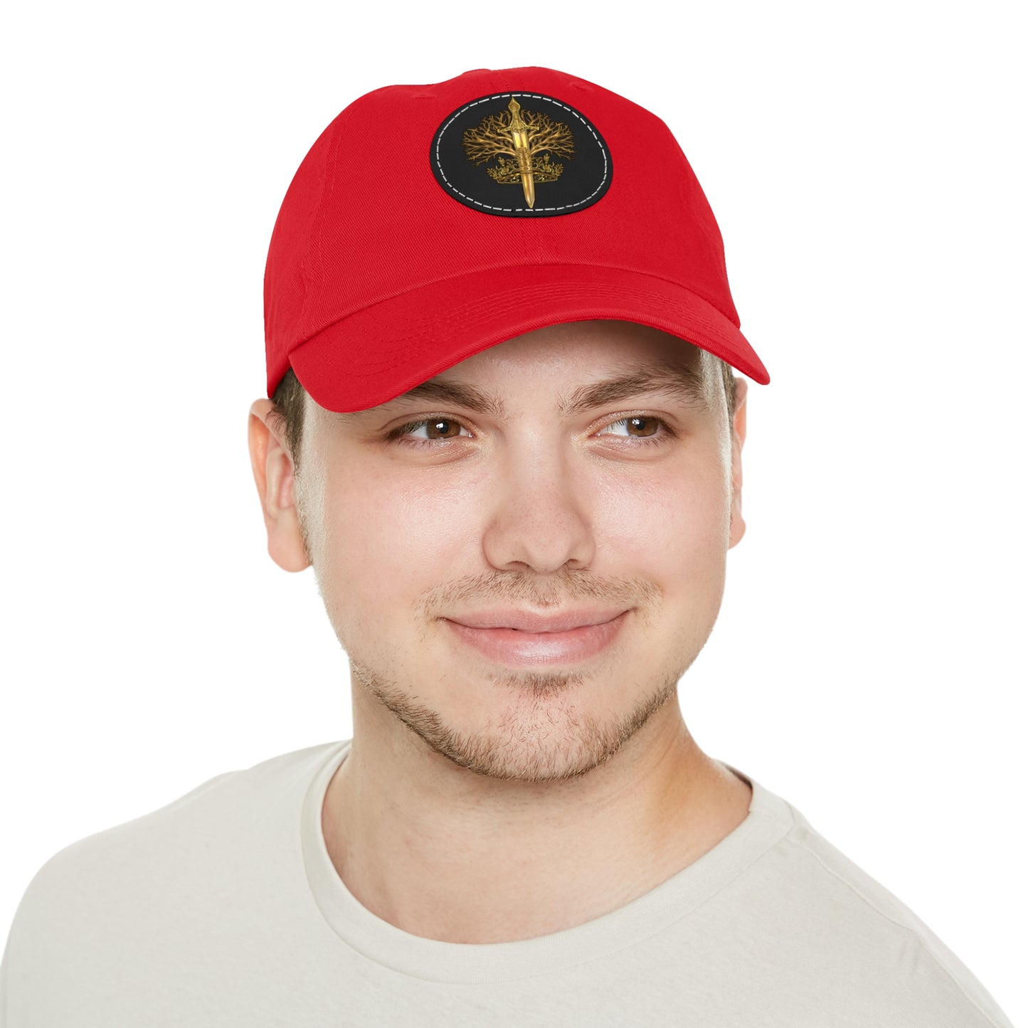 ElBin Logo Hat with Leather Patch (Round)