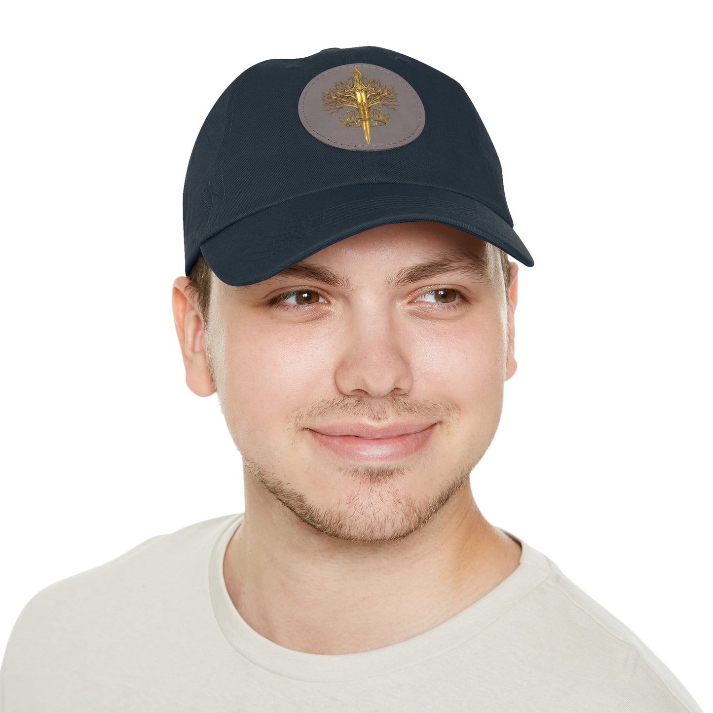 ElBin Logo Hat with Leather Patch (Round)