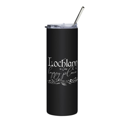 Lochlann is my Happy Place 20oz Stainless Steel Tumbler – Slim Insulated Travel Cup