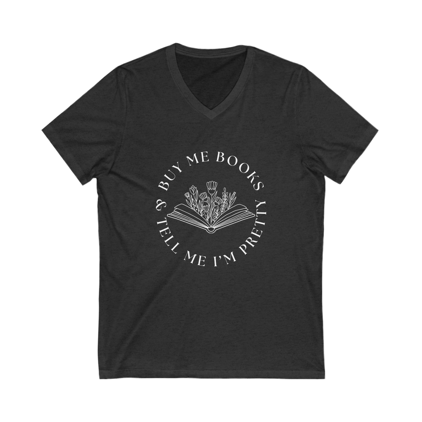 Buy me Books Jersey Short Sleeve V-Neck Tee