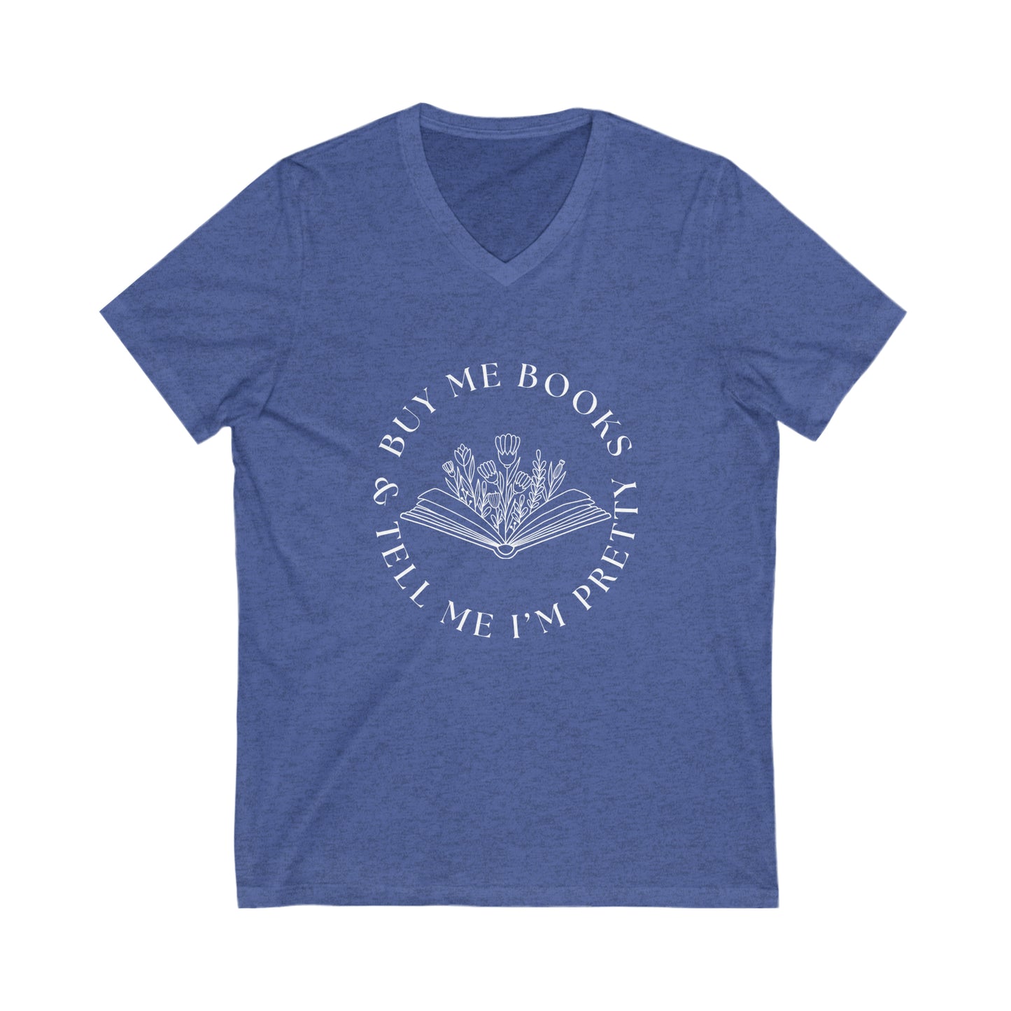 Buy me Books Jersey Short Sleeve V-Neck Tee