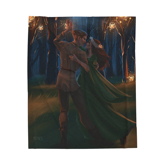 A Dance in the Thieves Forest Velveteen Plush Blanket