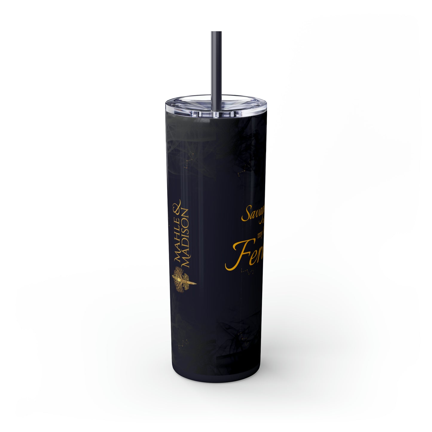 Feralinia - Skinny Tumbler with Straw, 20oz