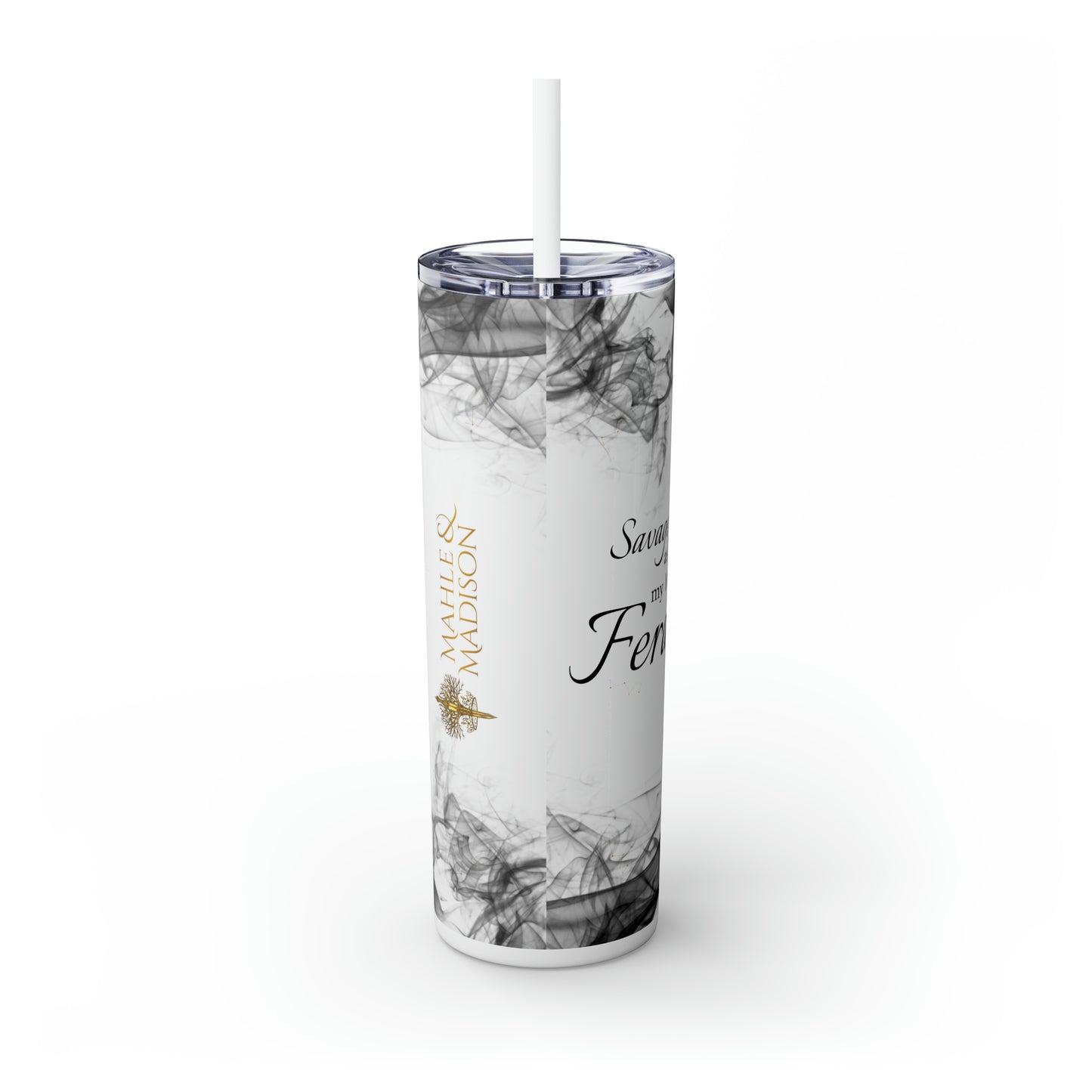 Feralinia - Skinny Tumbler with Straw, 20oz